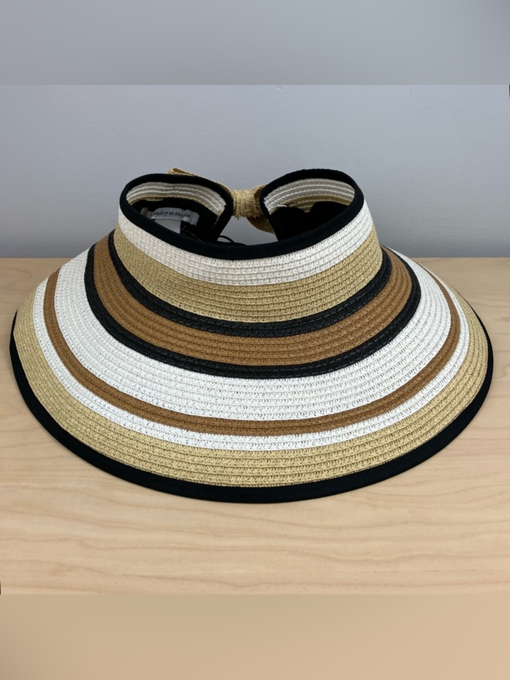 Laundry By Design Women’s Floppy Wide Brim Sun Hat Striped 90% Paper Packable